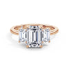 Dawn 18k Rose Gold Emerald Trilogy