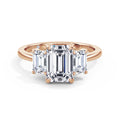 Dawn 18k Rose Gold Emerald Trilogy