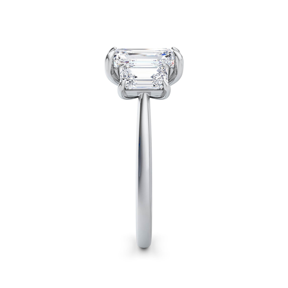 Dawn 18k White Gold Emerald Trilogy