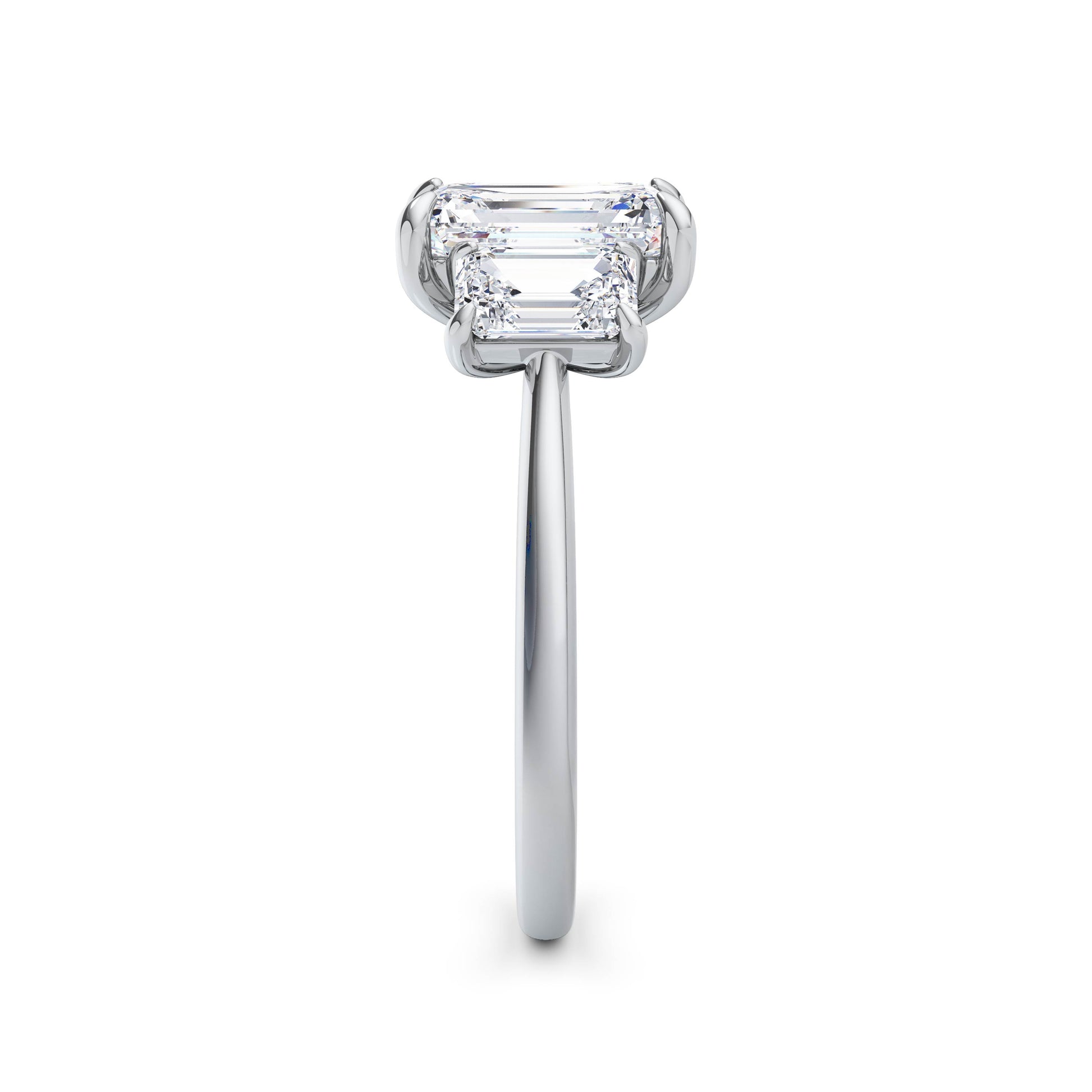 Dawn 18k White Gold Emerald Trilogy