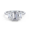 Dawn 18k White Gold Emerald Trilogy