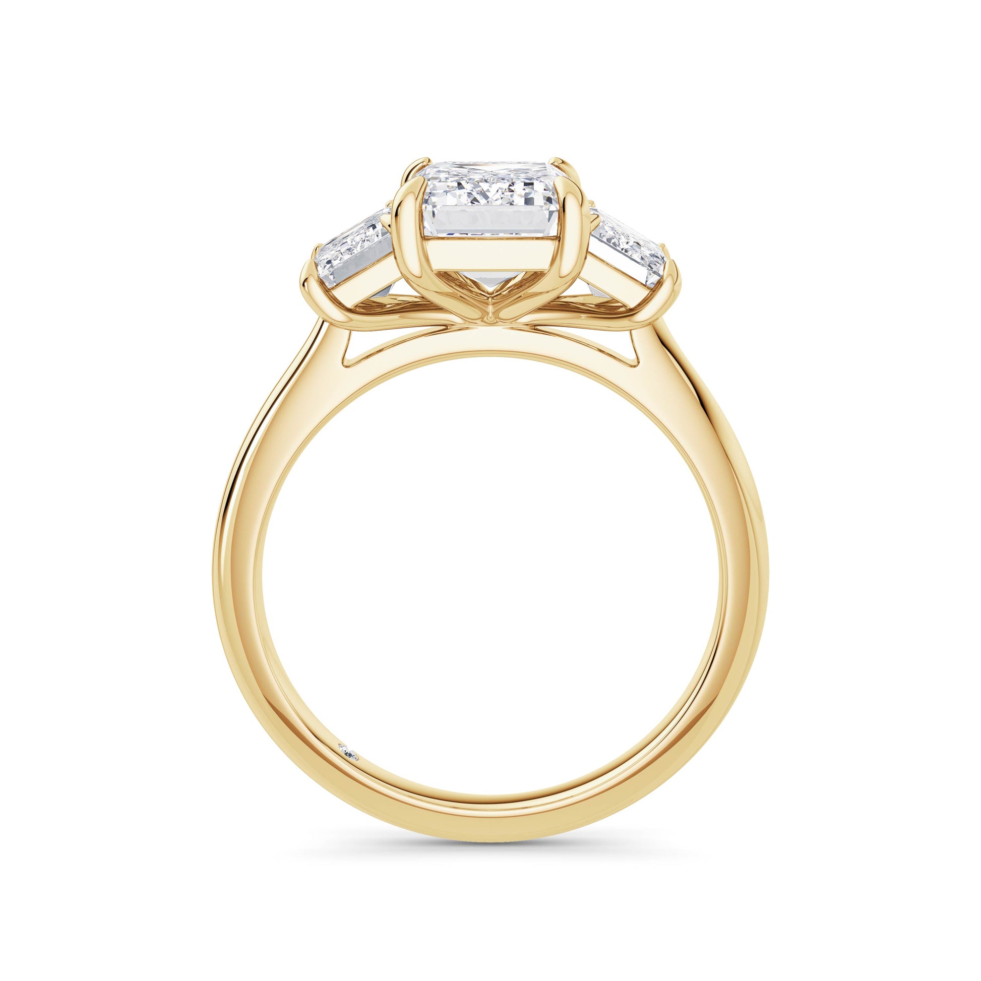 Dawn 18k Yellow Gold Emerald Trilogy