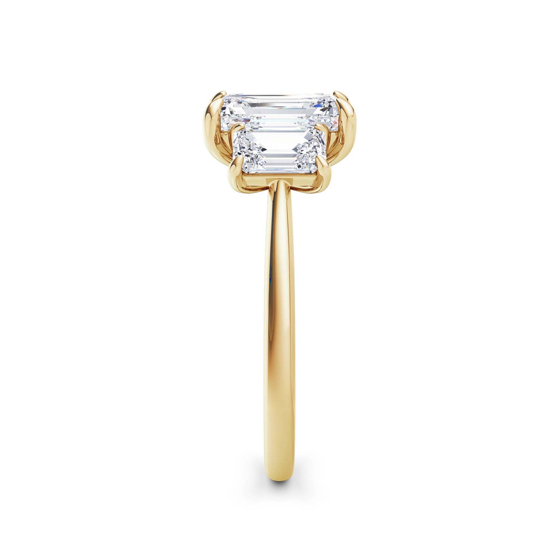 Dawn 18k Yellow Gold Emerald Trilogy