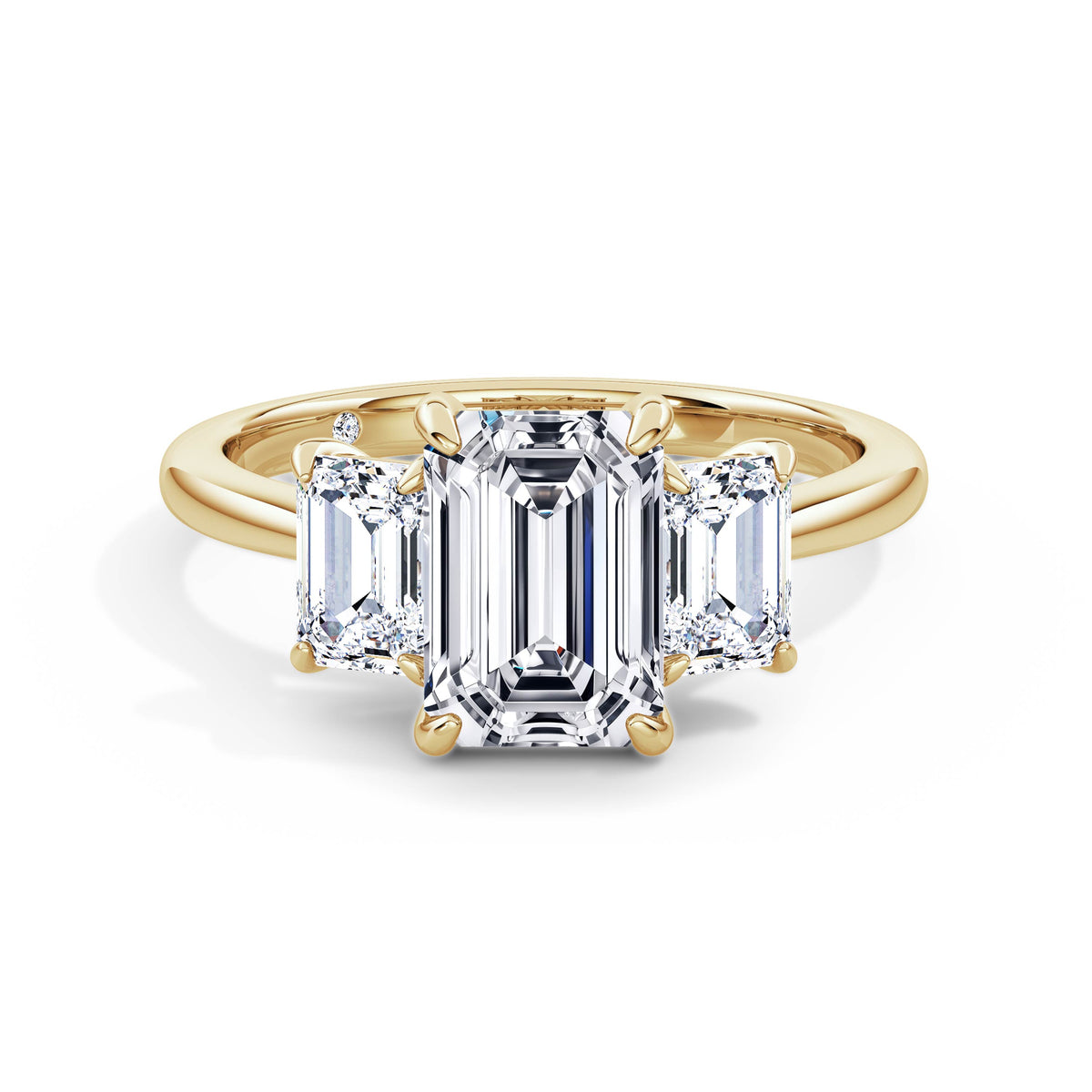 Dawn 18k Yellow Gold Emerald Trilogy