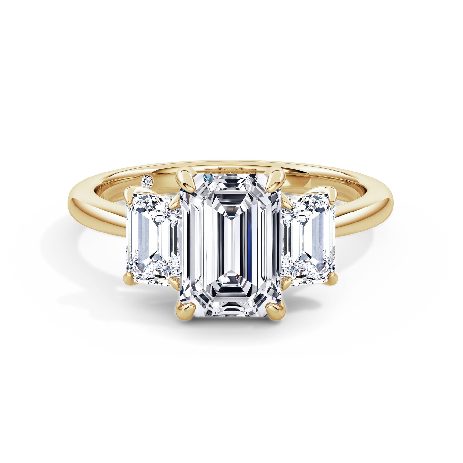 Dawn 18k Yellow Gold Emerald Trilogy