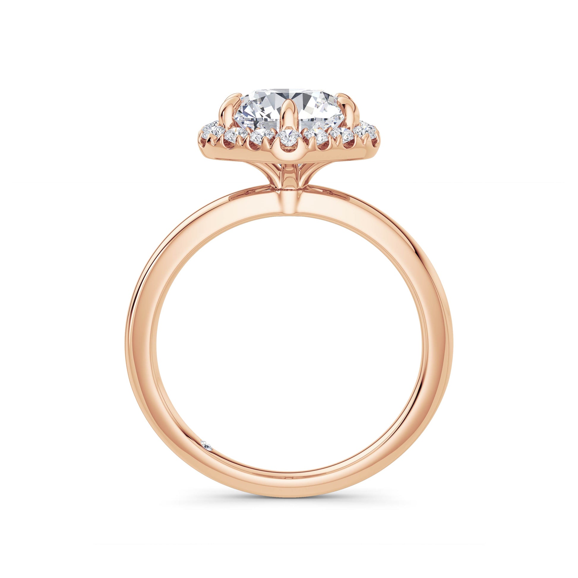 Dawn 18k Rose Gold Round Halo