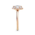 Dawn 18k Rose Gold Round Halo