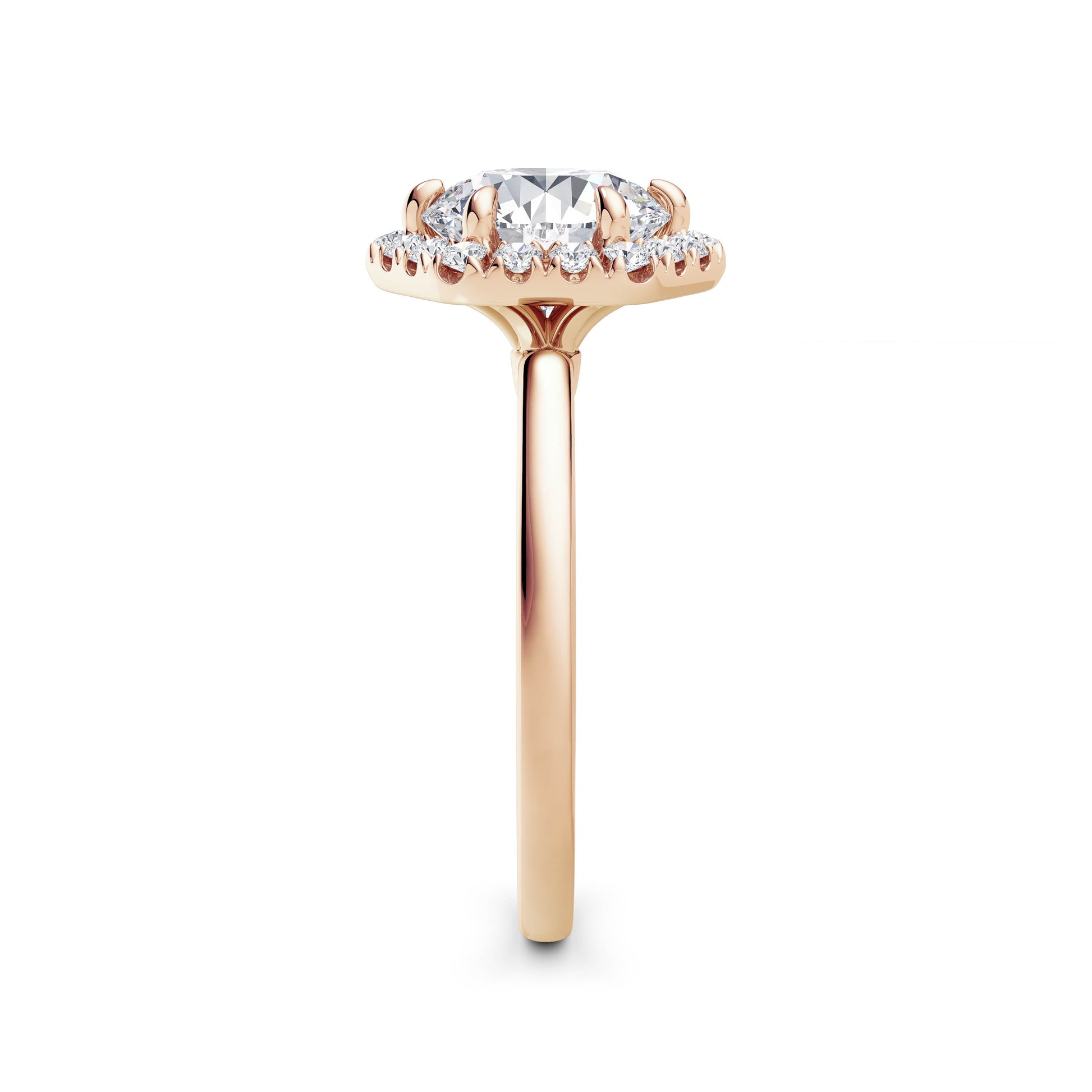 Dawn 18k Rose Gold Round Halo