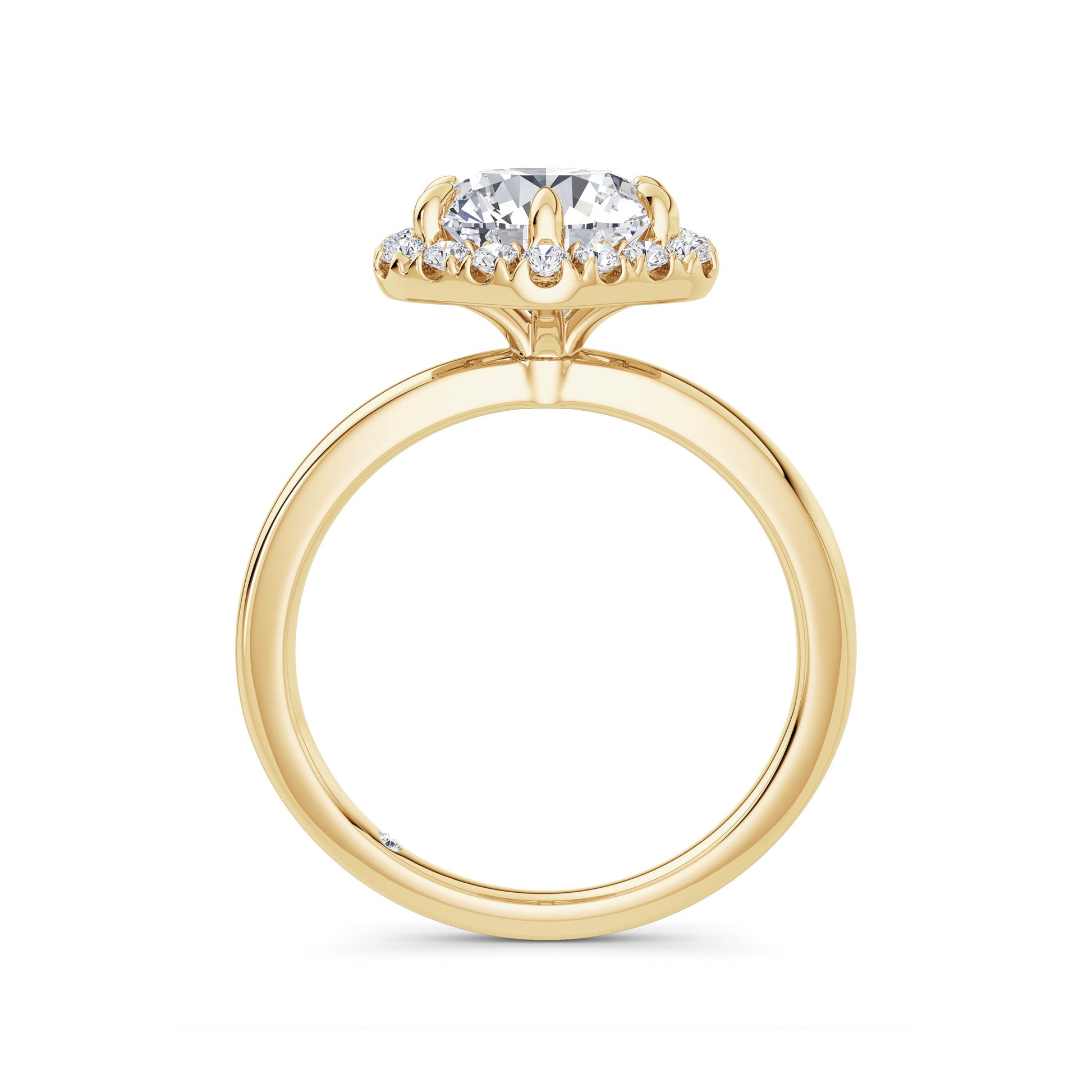 Dawn 18k Yellow Gold Round Halo