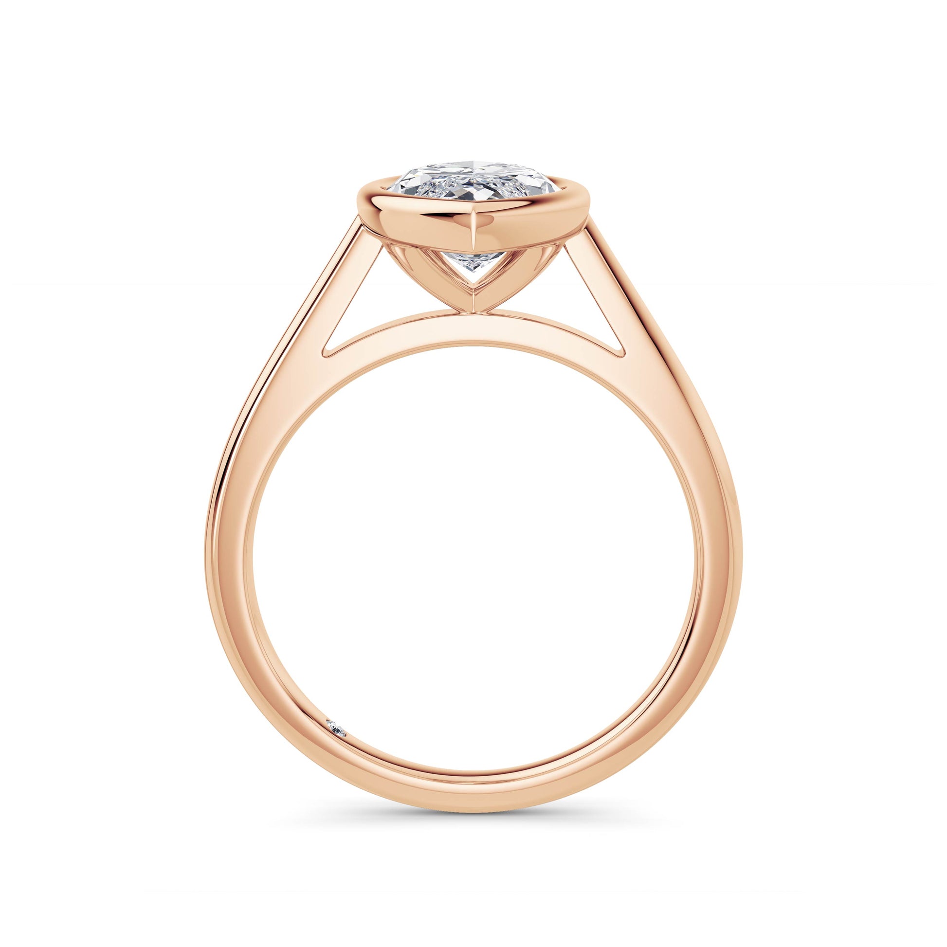 Elaine 18k Rose Gold Marquise Solitaire