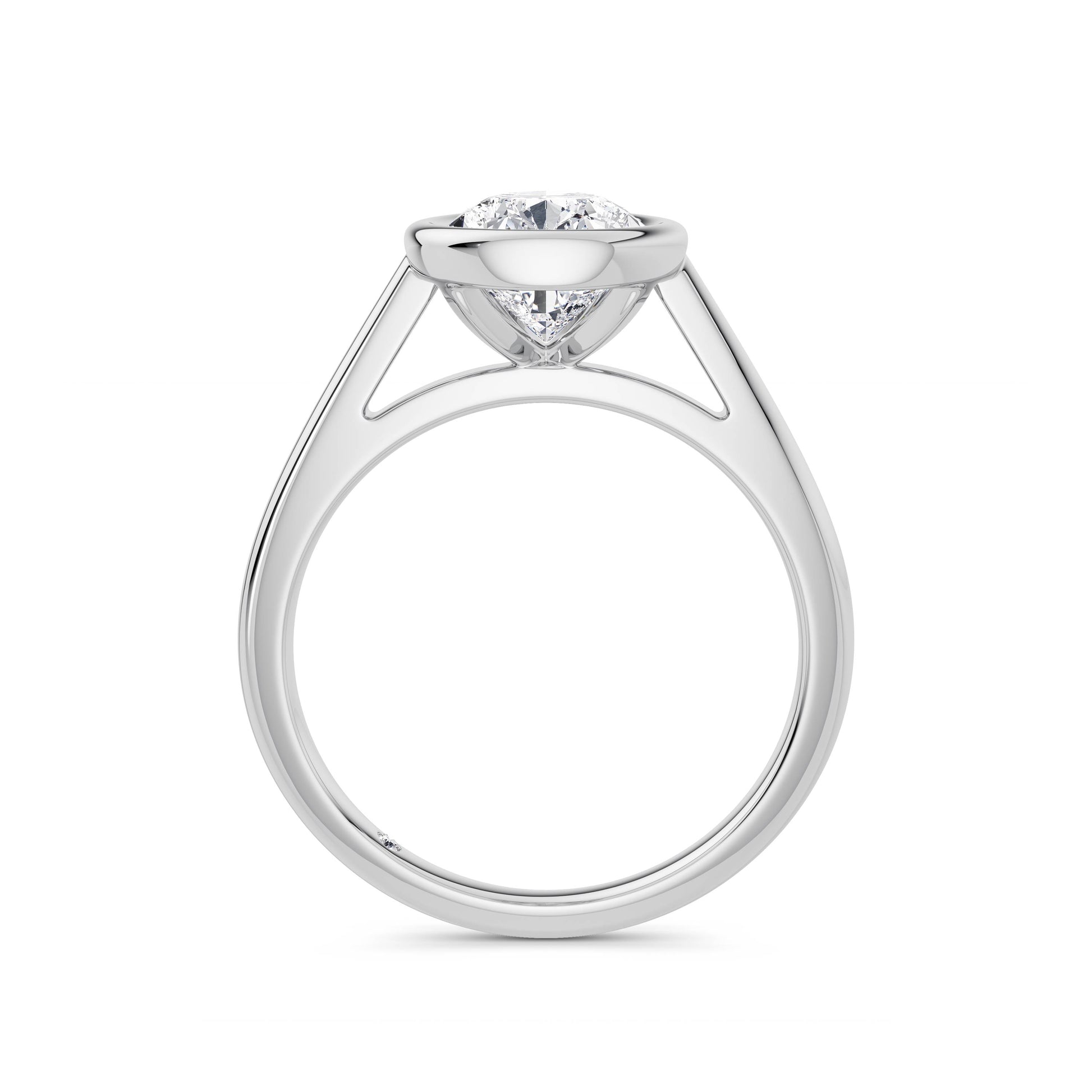 Elaine Platinum Pear Solitaire