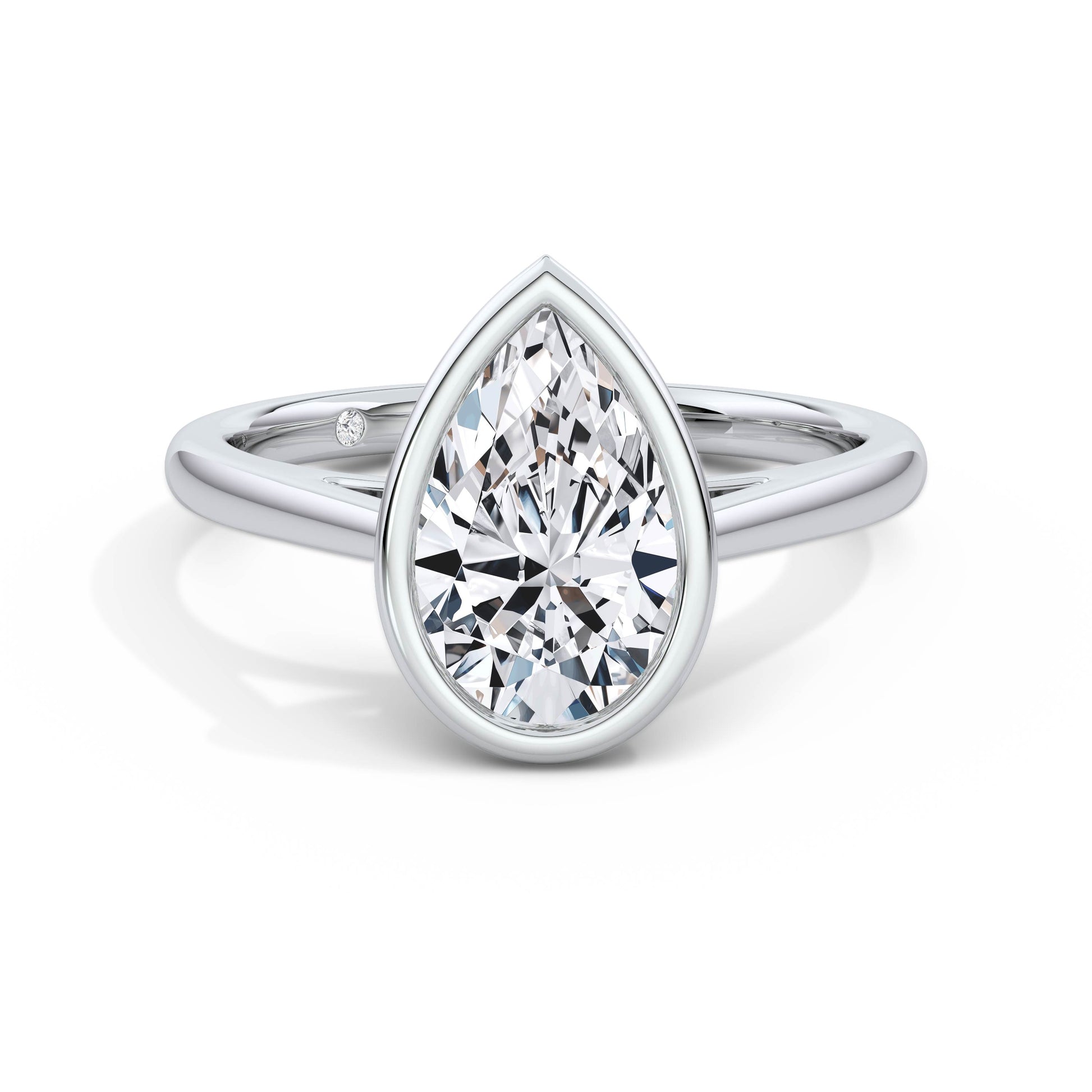 Elaine Platinum Pear Solitaire