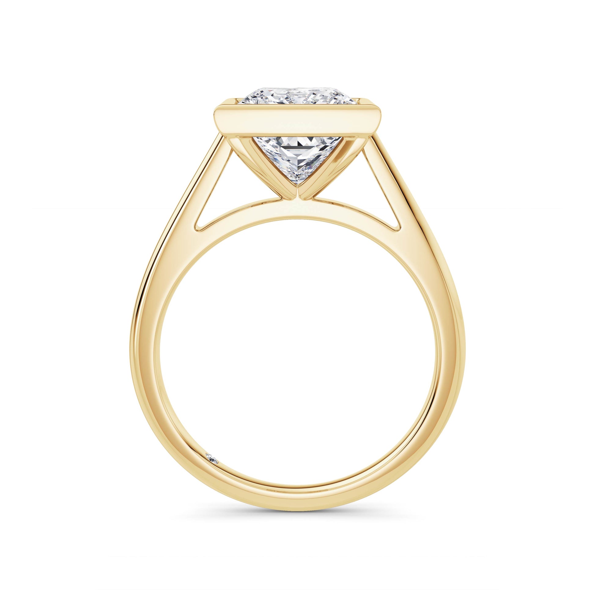 Elaine 18k Yellow Gold Princess Solitaire