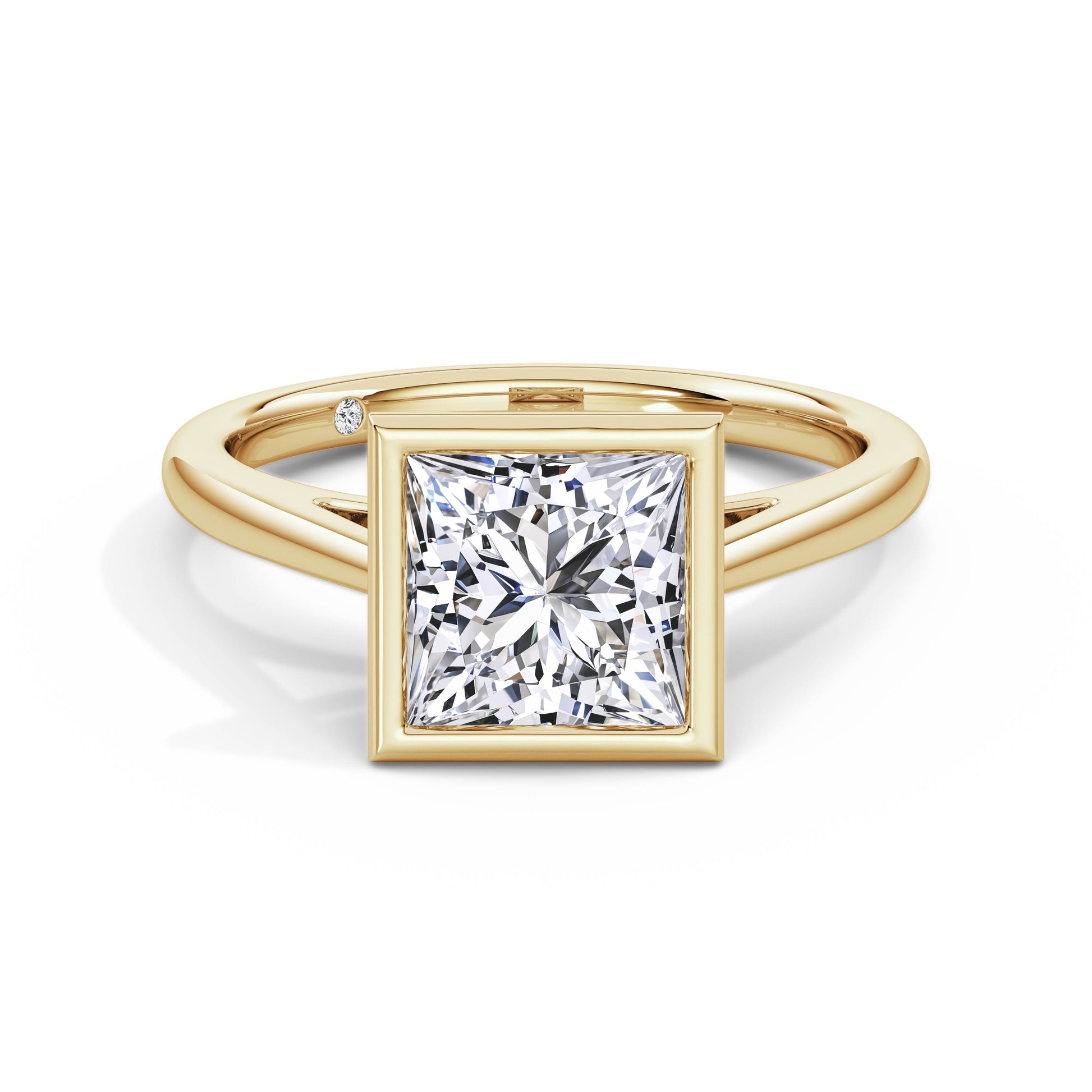 Elaine 18k Yellow Gold Princess Solitaire