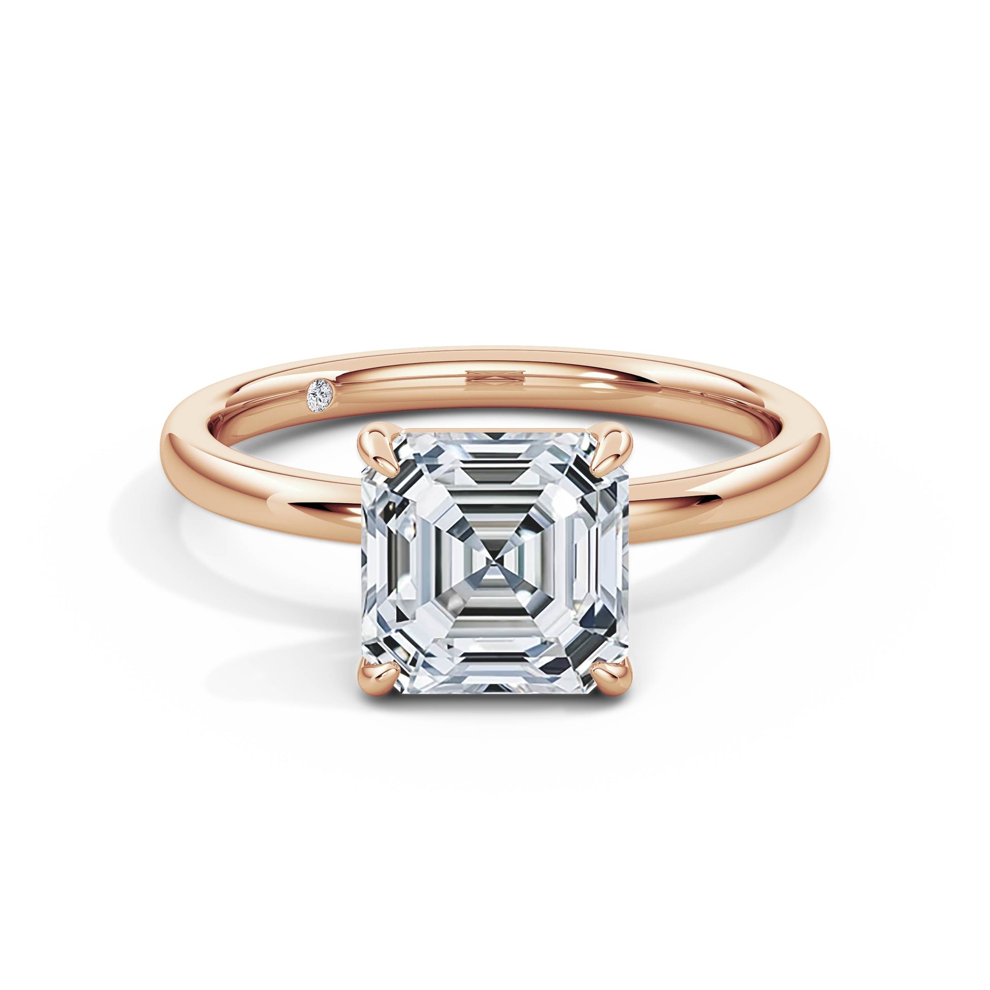 Emily 18k Rose Gold Asscher Solitaire