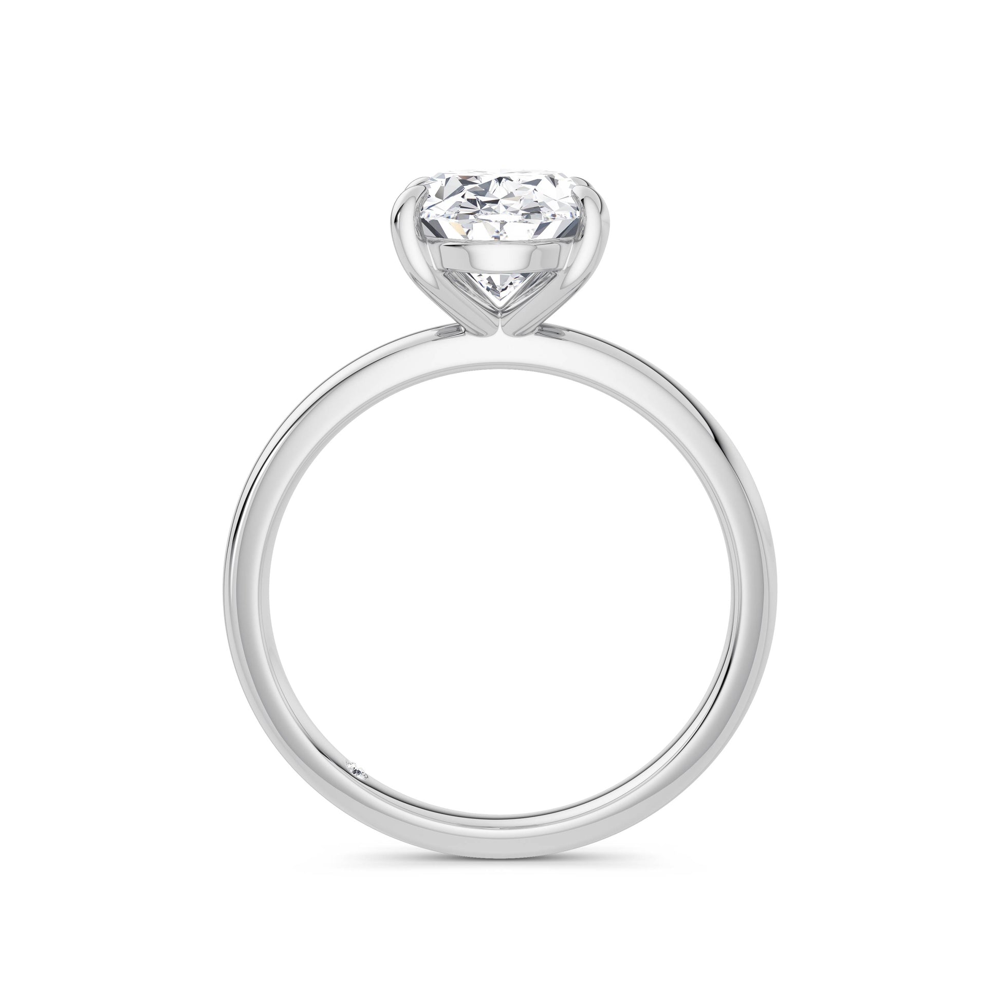 Emily 18k White Gold Oval Solitaire