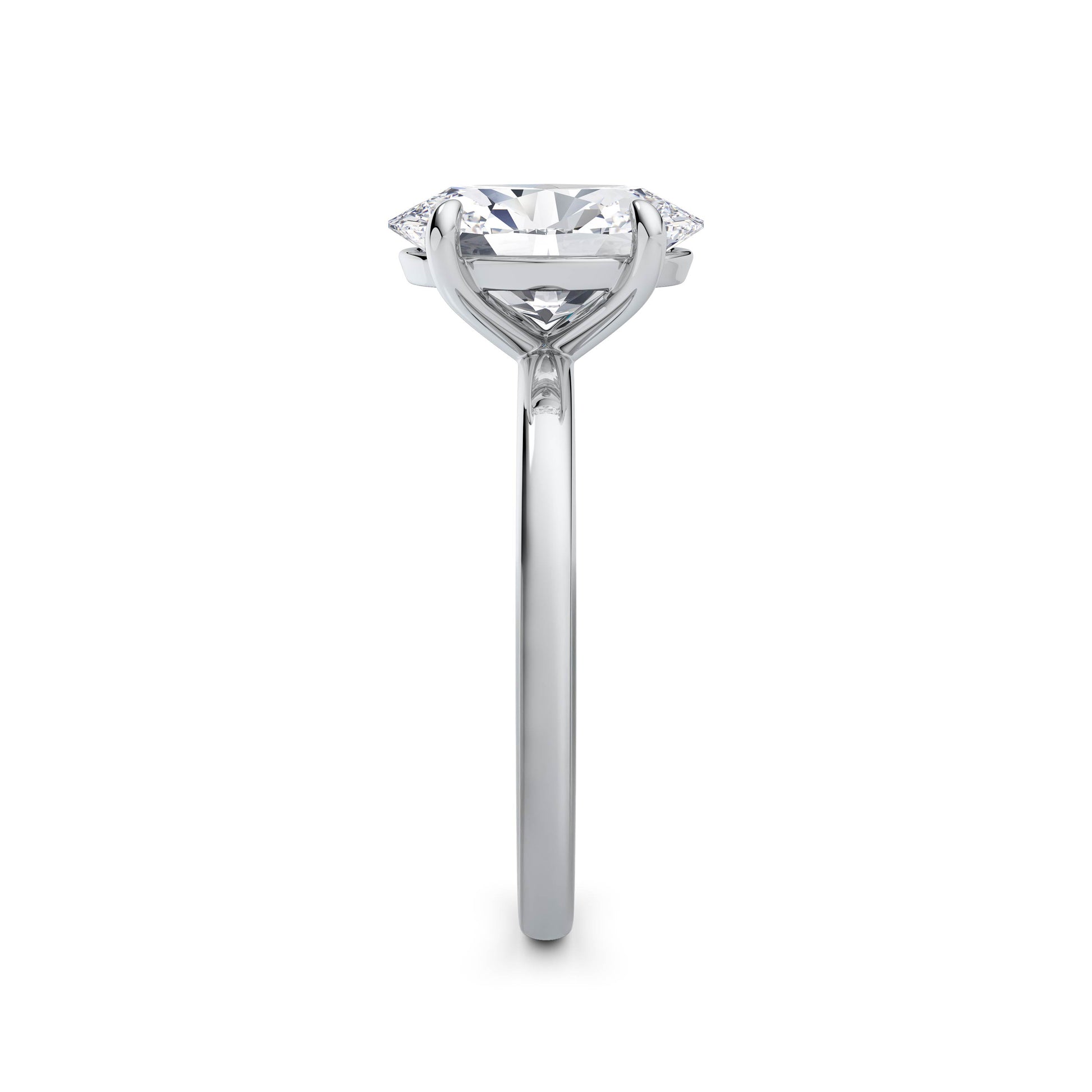 Emily 18k White Gold Oval Solitaire