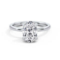Emily 18k White Gold Oval Solitaire