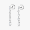 Graduated Marquise Lab-Grown Diamond Line Earrings White Gold