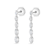 Graduated Marquise Lab-Grown Diamond Line Earrings White Gold