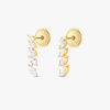 Petite Graduated Marquise Lab-Grown Diamond Line Earrings Yellow Gold