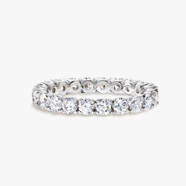 1.5ct Round Lab Grown Diamond Full Eternity Ring White Gold
