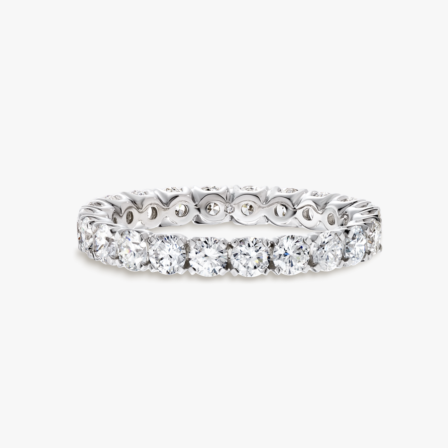 1.5ct Round Lab Grown Diamond Full Eternity Ring White Gold