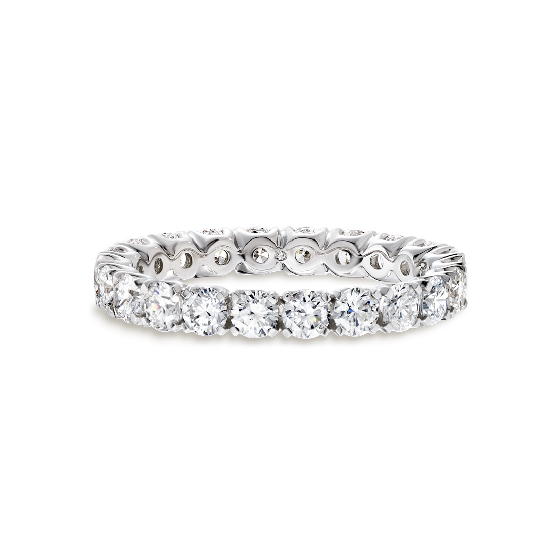 1.5ct Round Lab Grown Diamond Full Eternity Ring White Gold