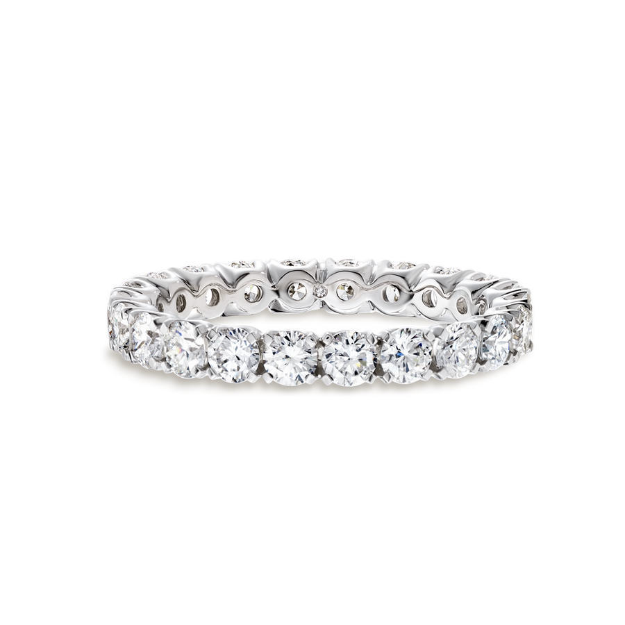 1.5ct Round Lab Grown Diamond Full Eternity Ring White Gold