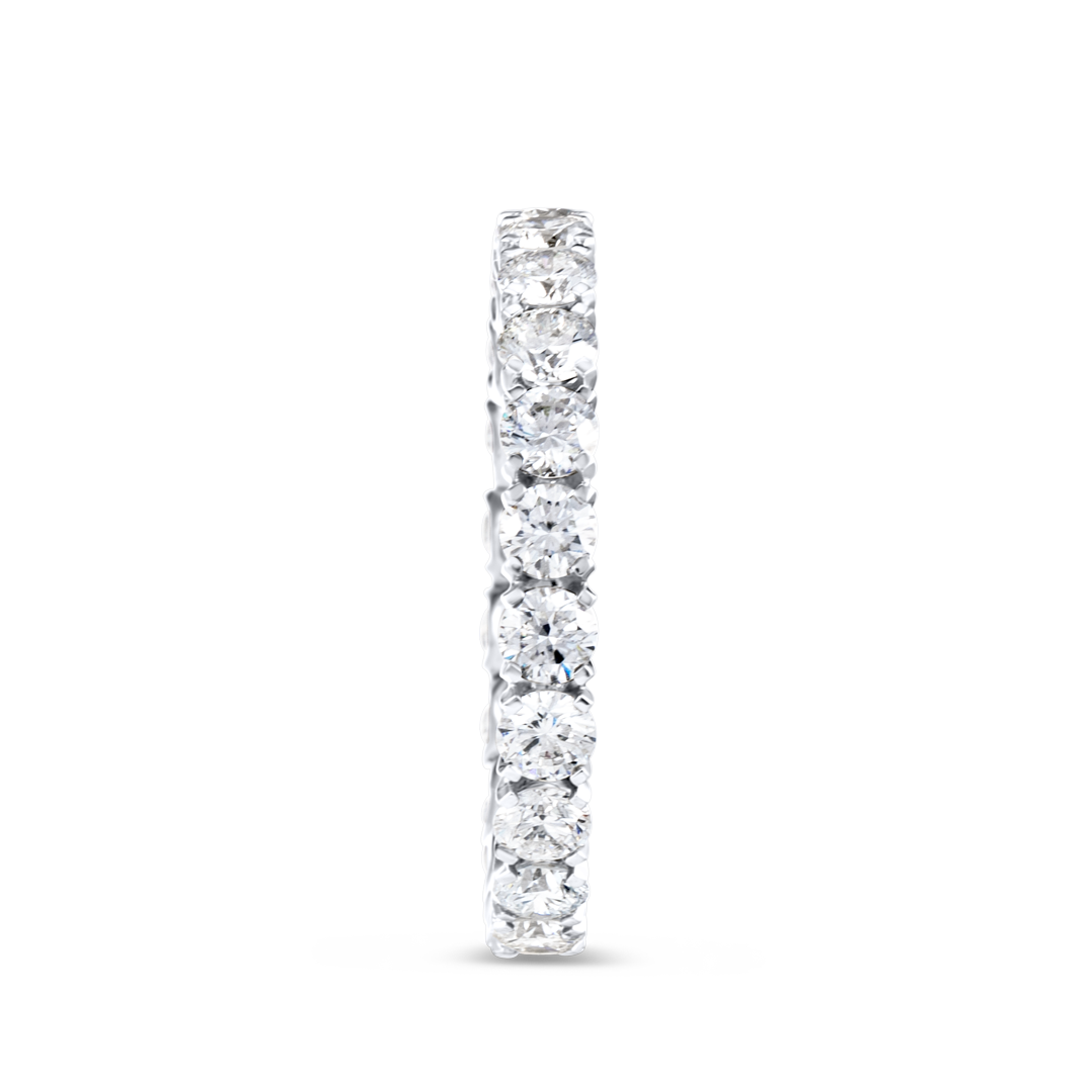 1.5ct Round Lab Grown Diamond Full Eternity Ring White Gold