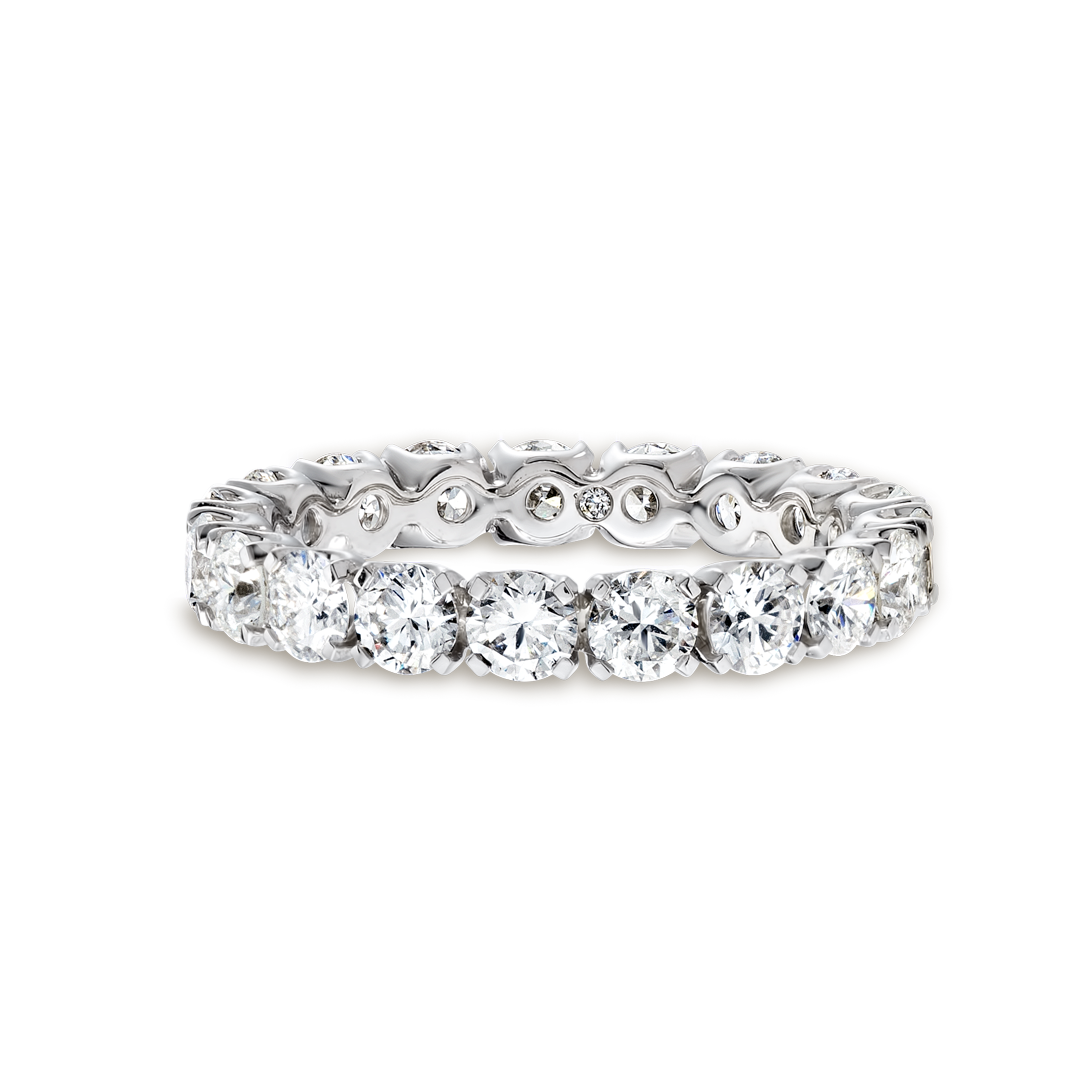 2ct Round Lab Grown Diamond Full Eternity Ring White Gold