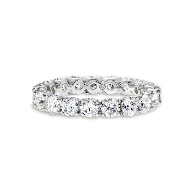 2ct Round Lab Grown Diamond Full Eternity Ring White Gold