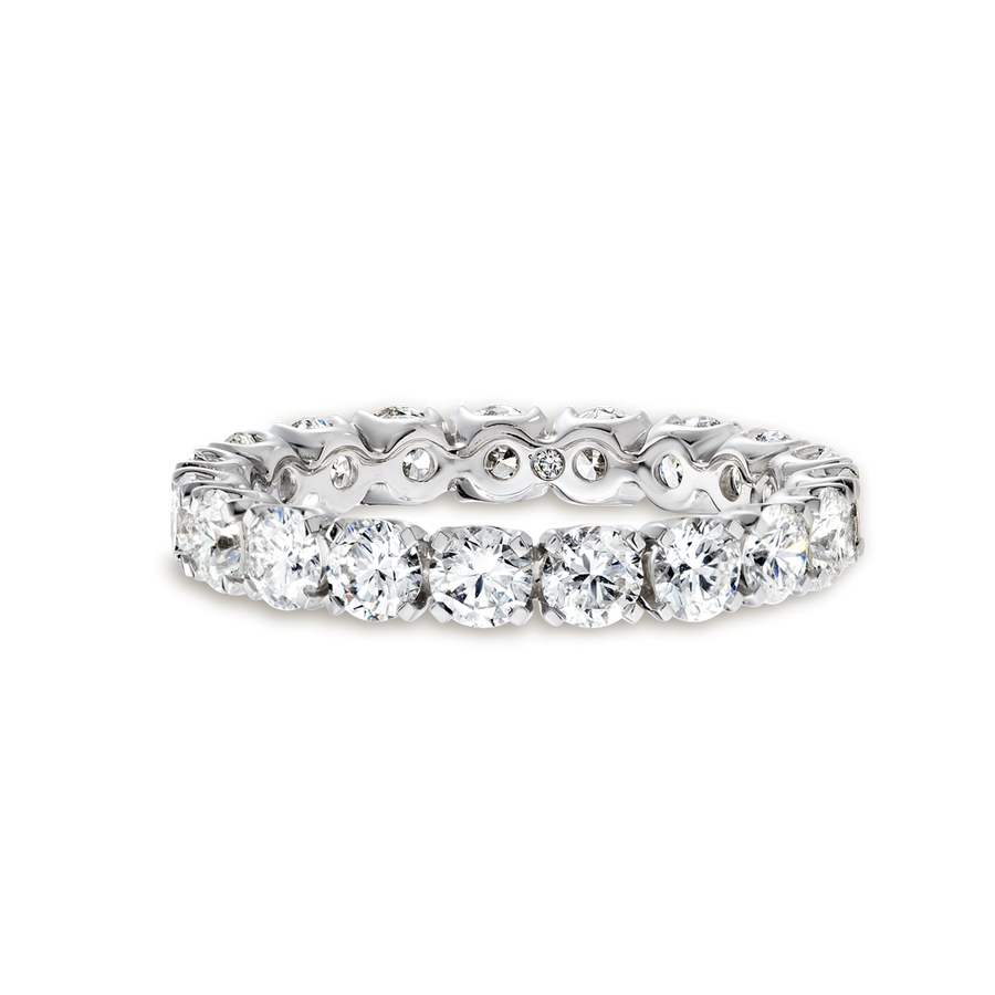 2ct Round Lab Grown Diamond Full Eternity Ring White Gold
