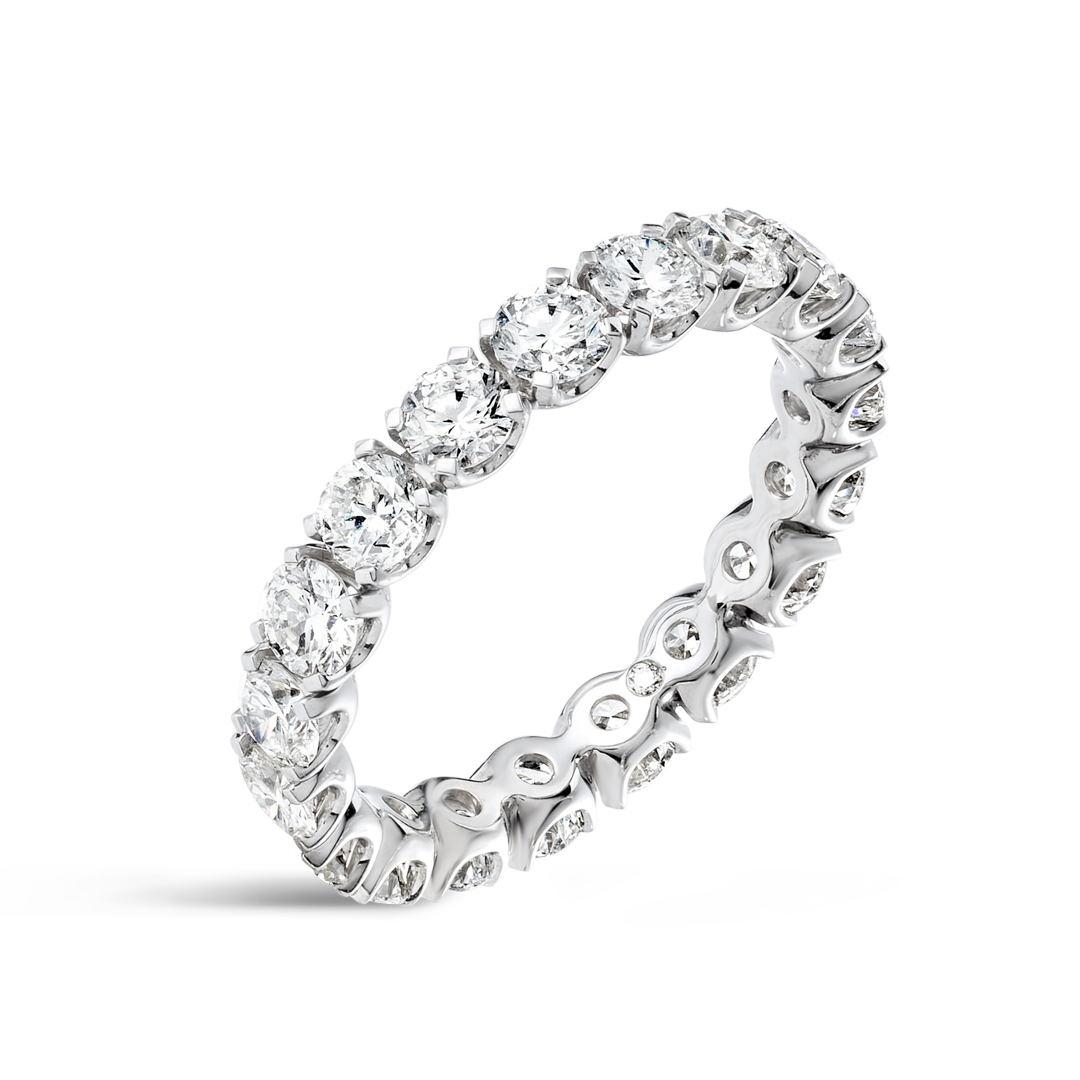 2ct Round Lab Grown Diamond Full Eternity Ring White Gold