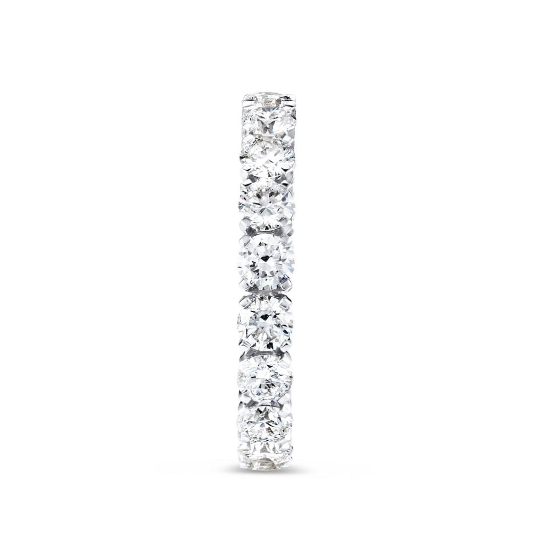 2ct Round Lab Grown Diamond Full Eternity Ring White Gold