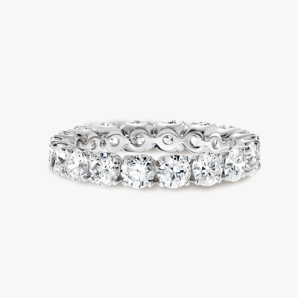 3ct Round Lab Grown Diamond Full Eternity Ring White Gold