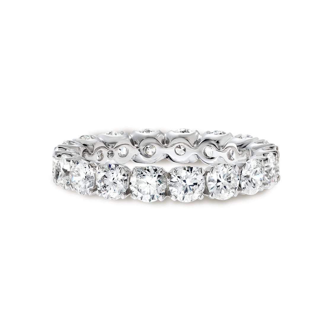 3ct Round Lab Grown Diamond Full Eternity Ring White Gold