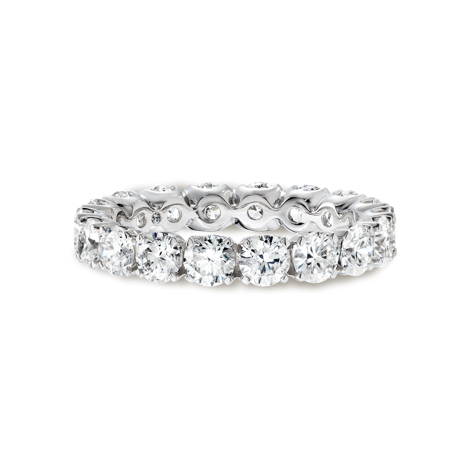 3ct Round Lab Grown Diamond Full Eternity Ring White Gold