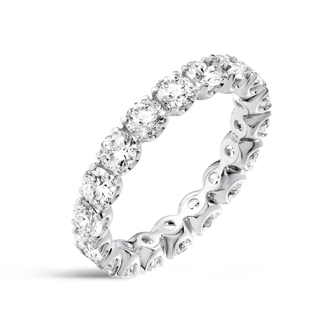 3ct Round Lab Grown Diamond Full Eternity Ring White Gold