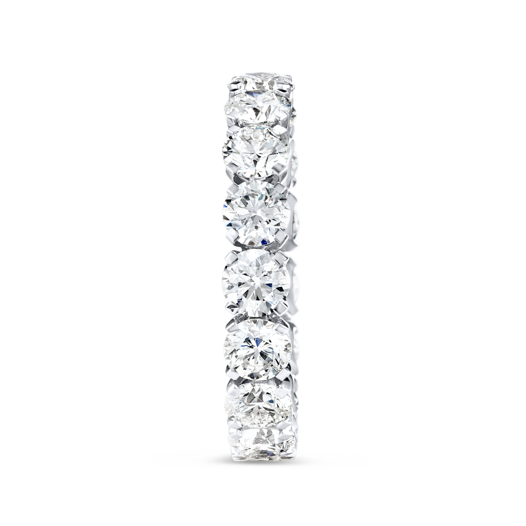 4ct Round Lab Grown Diamond Full Eternity Ring White Gold