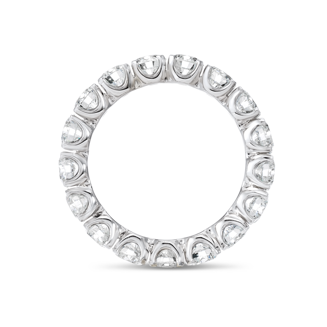 4ct Round Lab Grown Diamond Full Eternity Ring White Gold