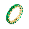 4ct Round Emerald Full Eternity Yellow Gold