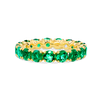 4ct Round Emerald Full Eternity Yellow Gold