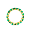 4ct Round Emerald Full Eternity Yellow Gold