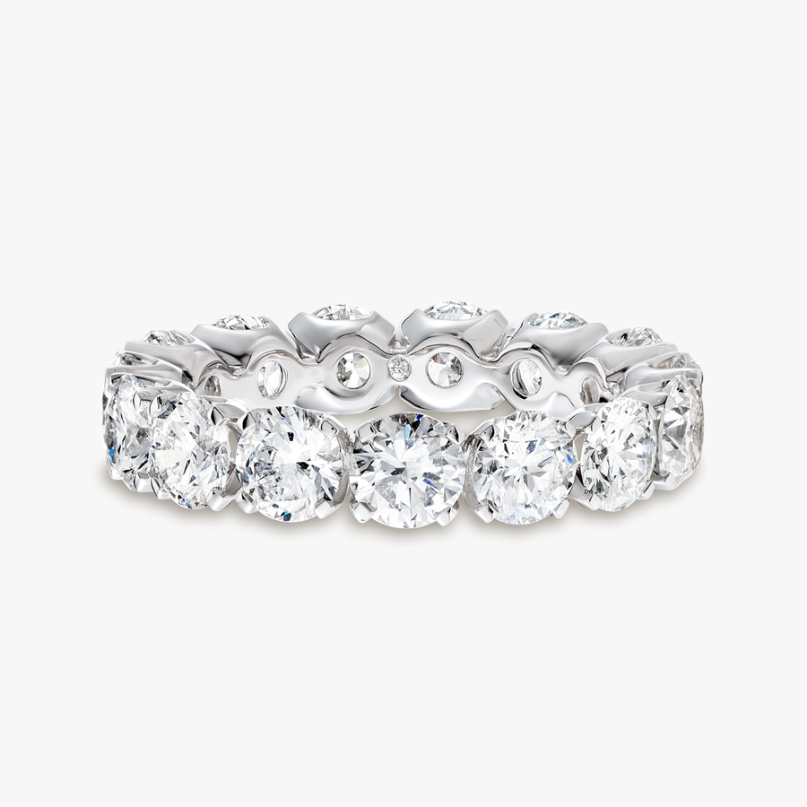 5ct Round Lab Grown Diamond Full Eternity Ring White Gold