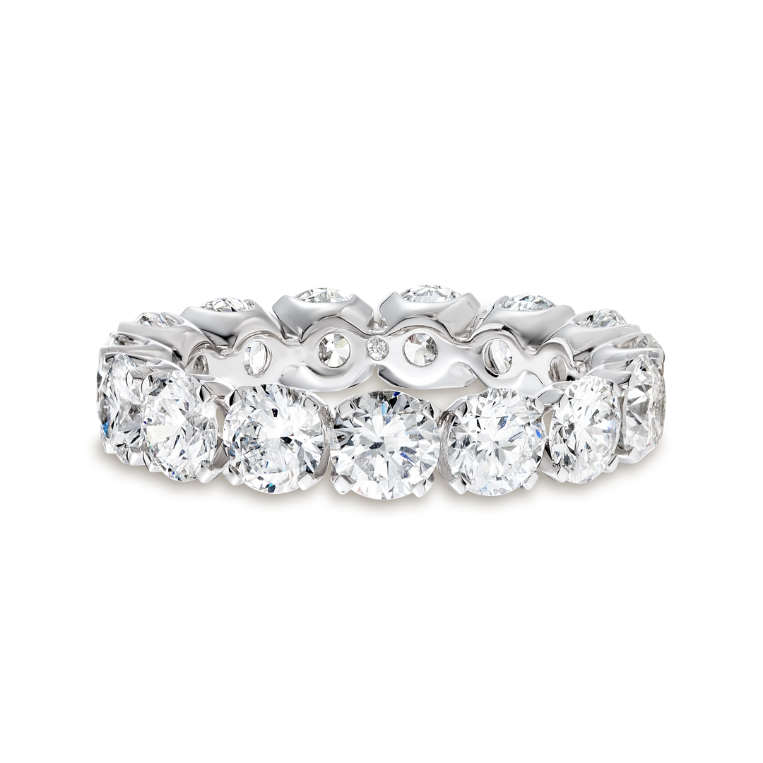 5ct Round Lab Grown Diamond Full Eternity Ring White Gold