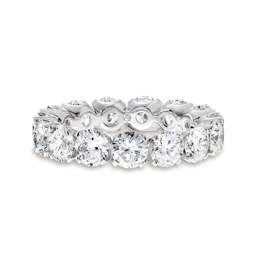 5ct Round Lab Grown Diamond Full Eternity Ring White Gold