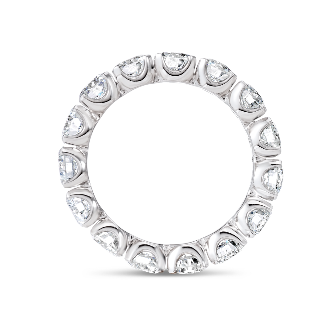 5ct Round Lab Grown Diamond Full Eternity Ring White Gold
