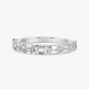 2ct Horizontal Emerald Lab Grown Diamond Full Eternity Ring White Gold