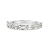 2ct Horizontal Emerald Lab Grown Diamond Full Eternity Ring White Gold